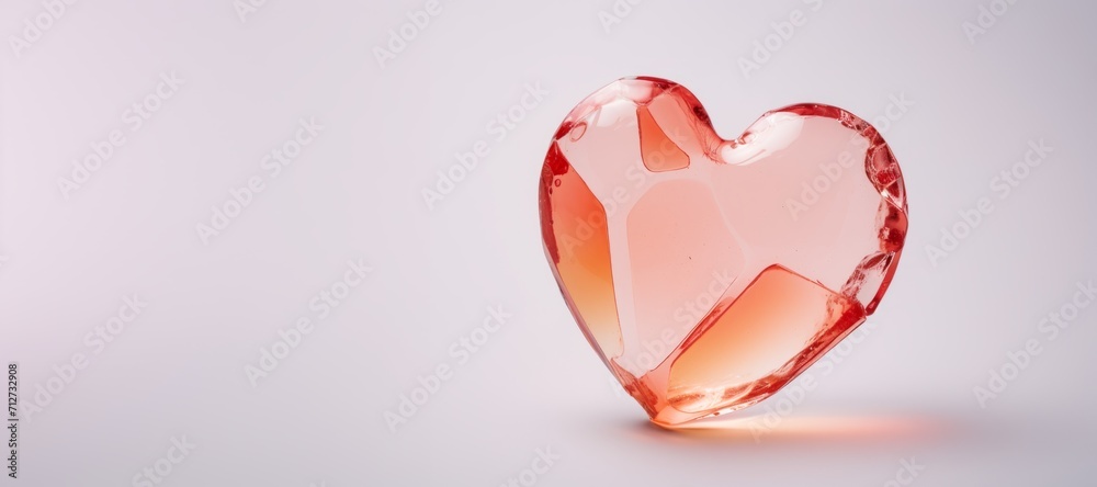 pink heart on a gray background. The concept of Valentine's Day. copy space pink heart on a gray background. The concept of Valentine's Day. copy space