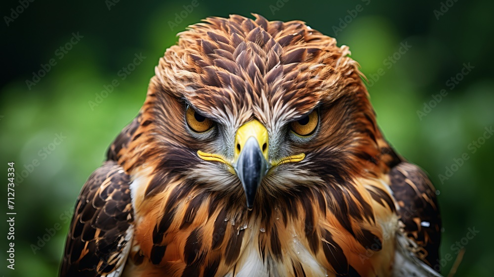 Obraz premium Exquisite close up portrait of a buzzard captured in stunning wildlife photography