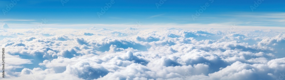 Fototapeta premium Beautiful blue sky background with clouds. Heaven
