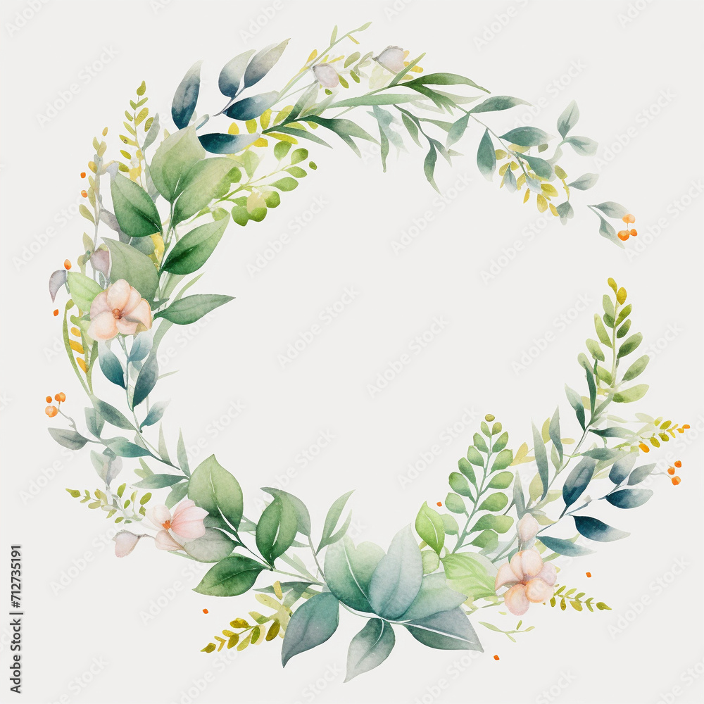 Fototapeta premium Watercolor Eucalyptus Clipart