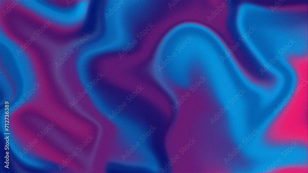 Fototapeta premium Abstract blue and purple wavy gradient noise effect background