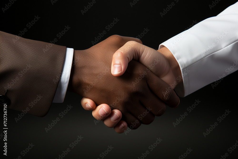 Handshake - Black with White - Old with Young - Man with Woman