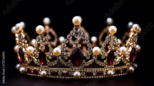 Royal crown with precious stones