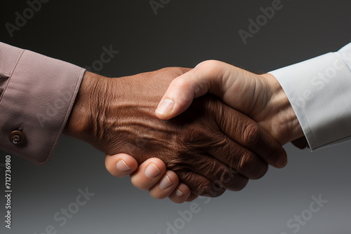 Handshake - Black with White - Old with Young - Man with Woman