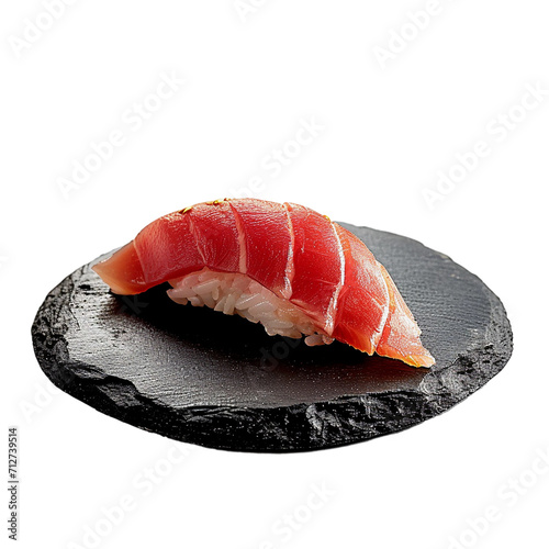 tuna nigiri suhsi isolated on transparent background photo