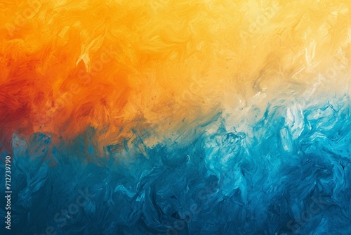 Abstract color gradient background grainy orange blue yellow white noise texture backdrop banner poster header cover design photo