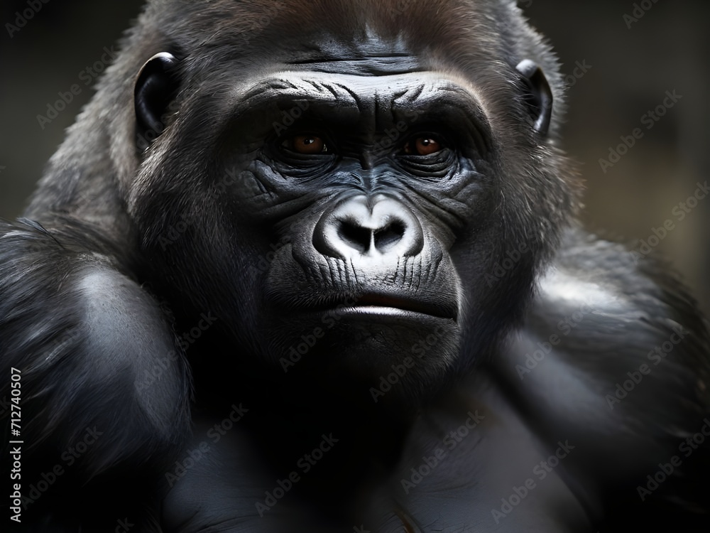 Portrait eines Gorillas Portrait eines Gorillas