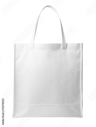 white paper bag isolated on transparent background