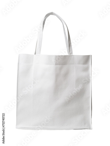 white paper bag isolated on transparent background