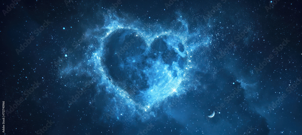 Starry Night Love, Moonlit Heart in the Sky