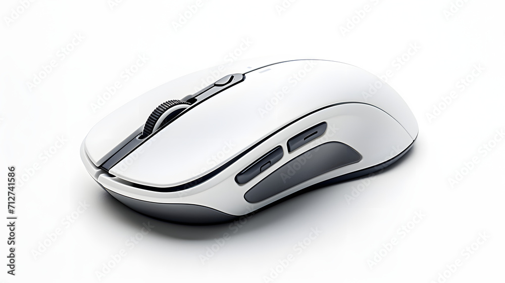 Concept of a gaming computer mouse on a white background Concept of a gaming computer mouse on a white background