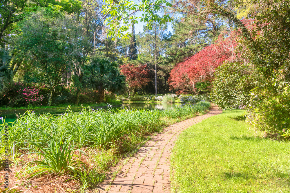 Garden Path at MaClay Gardens in Tallahassee, Florida