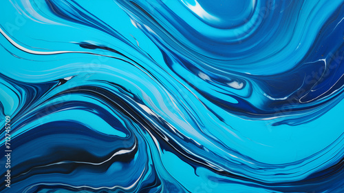 Blue and Black Abstract Swirl Background