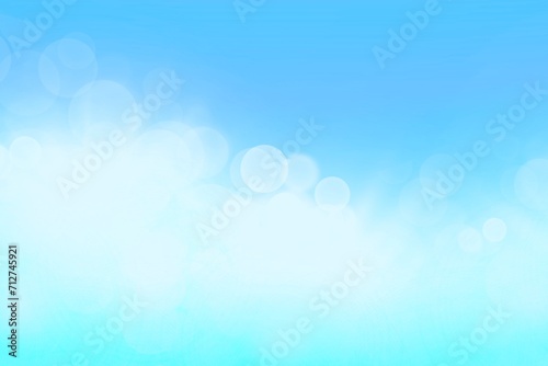 Abstract blue background. Blue bokeh lights effect