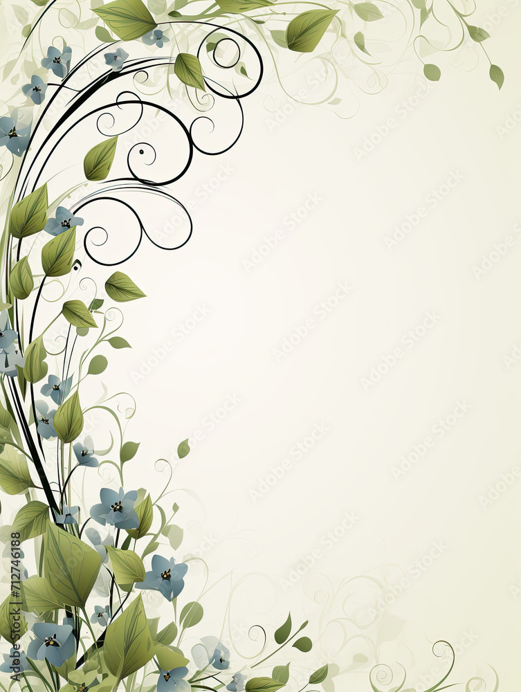 green petal and floral cards for wedding , birthdays and greetings , blank middle space green petal and floral cards for wedding , birthdays and greetings , blank middle space