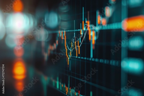 Close-up of Stock Chart on Wall