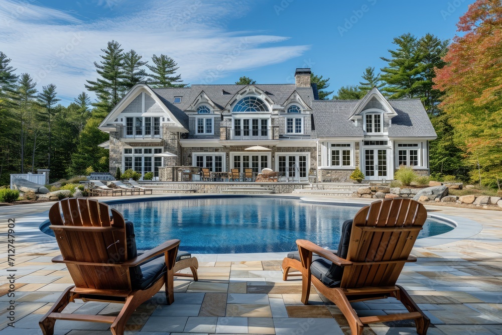 Two Chairs by a Pool Two Chairs by a Pool