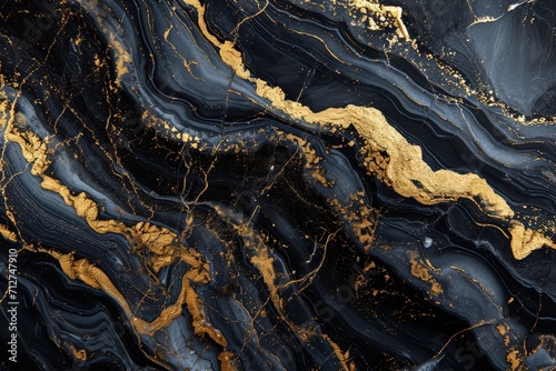 Black and Gold Marble Background