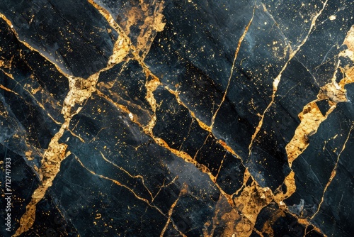 Black and Gold Marble Background