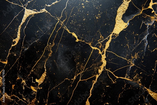 Black and Gold Marble Background
