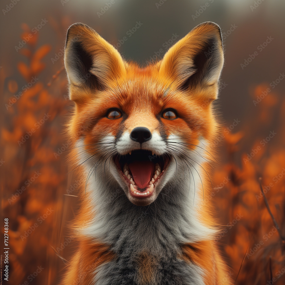 Fototapeta premium red fox cub