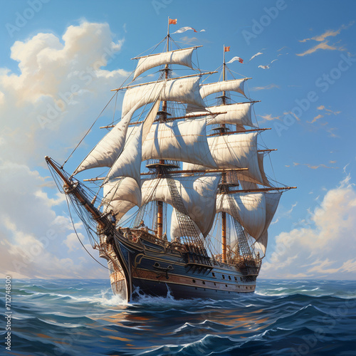 ship in the sea