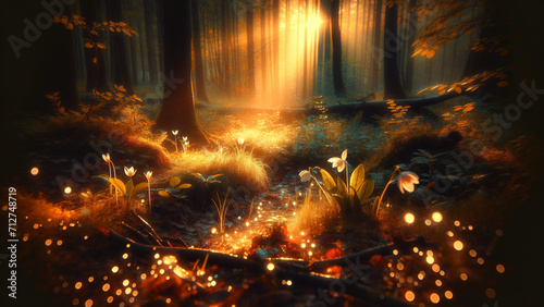 Whispers of Dawn: The Forest's Golden Hour