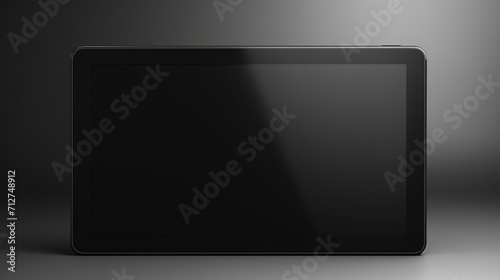Black touchscreen tablet blank screen  photo
