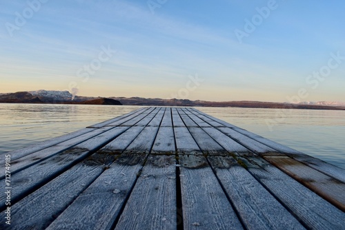 wooden pier in the lake