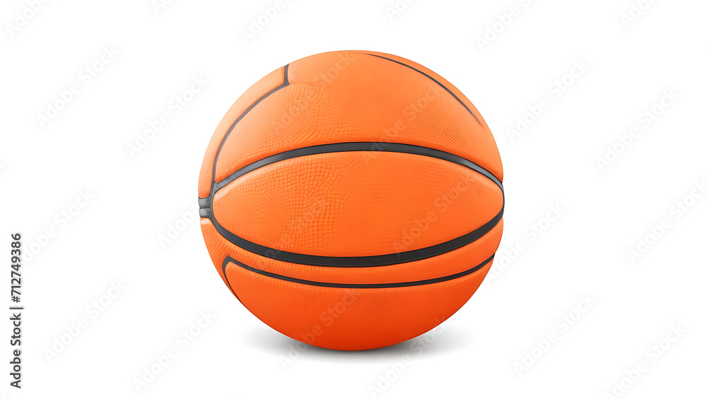 Basketball isolated on white background Ai Generated