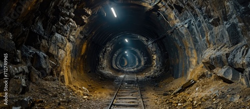 Historic coal mine tunnel.