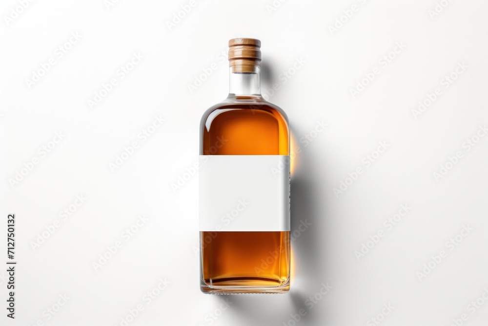 Mockup for design of glass liquor bottle