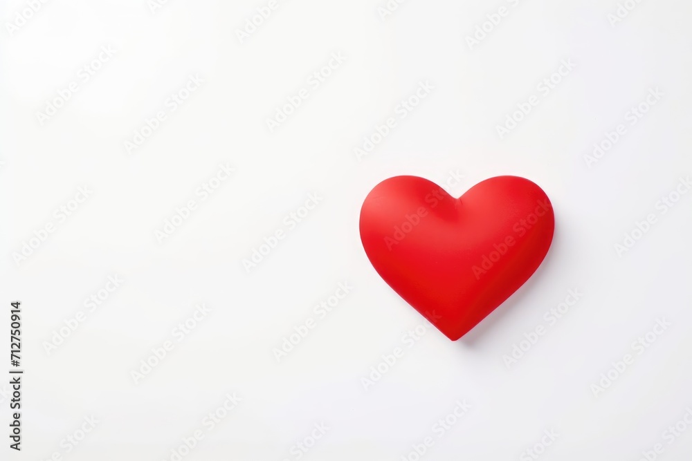 Red heart on white background Red heart on white background