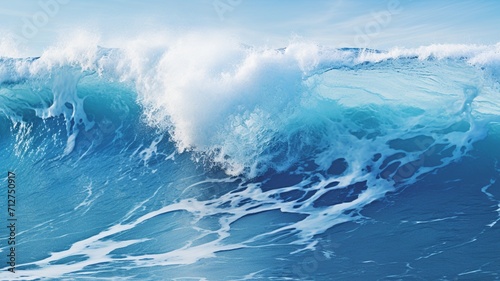 Beautiful blue water ocean waves scenery wallpaper