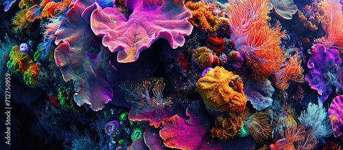 Colorful deep-sea coral of the Indian Ocean. photo