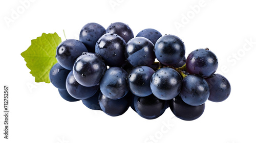 Bunch of isolated colorful fresh grapes collection in white transparent background. 