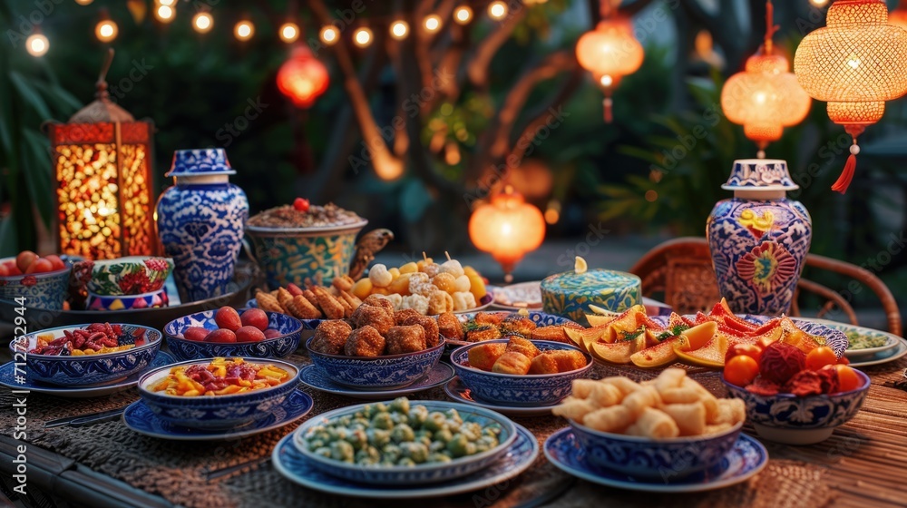 Fototapeta premium traditional food for Ramadan Kareem