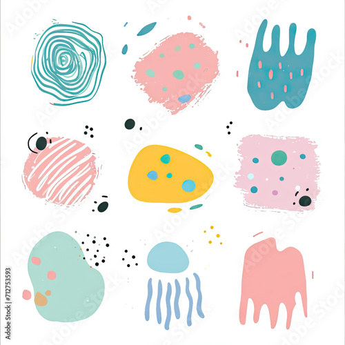 free vector set free hand doodle shape