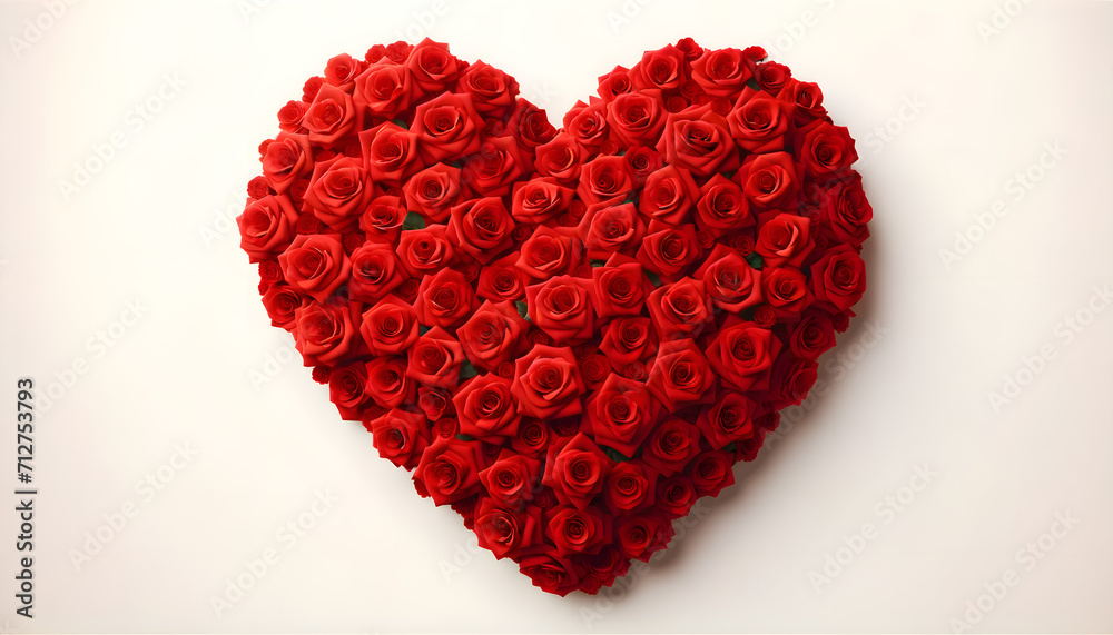 Stock photo red heart Made of Red Roses Isolated white background Stock photo red heart Made of Red Roses Isolated white background