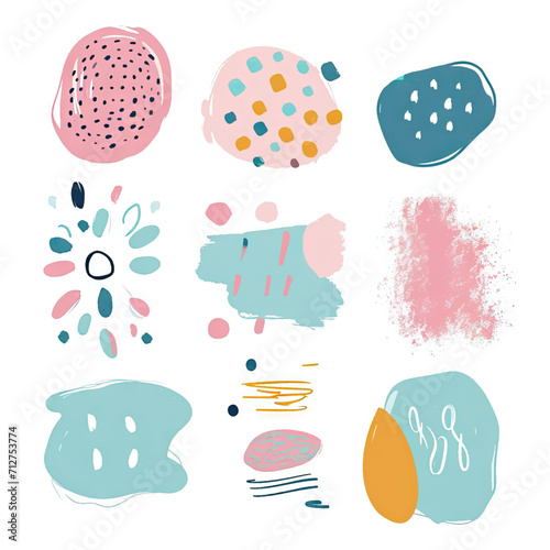Wallpaper Mural free vector set free hand doodle shape Torontodigital.ca