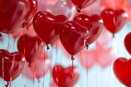 Hearts Shaped Balloons valentine Background