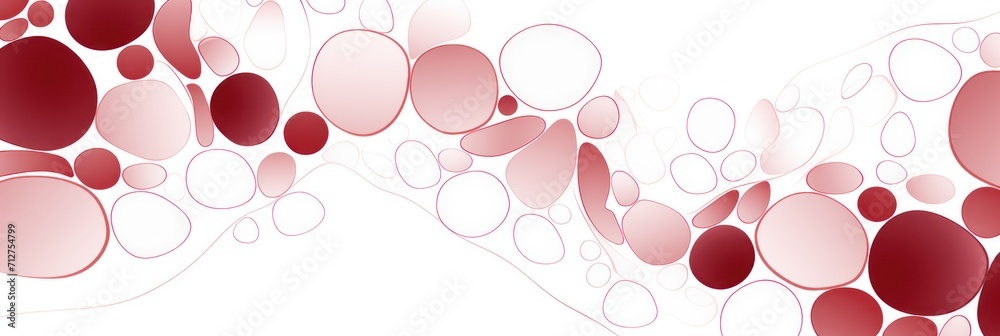 2D pattern white and light burgundy bubble pattern simple line