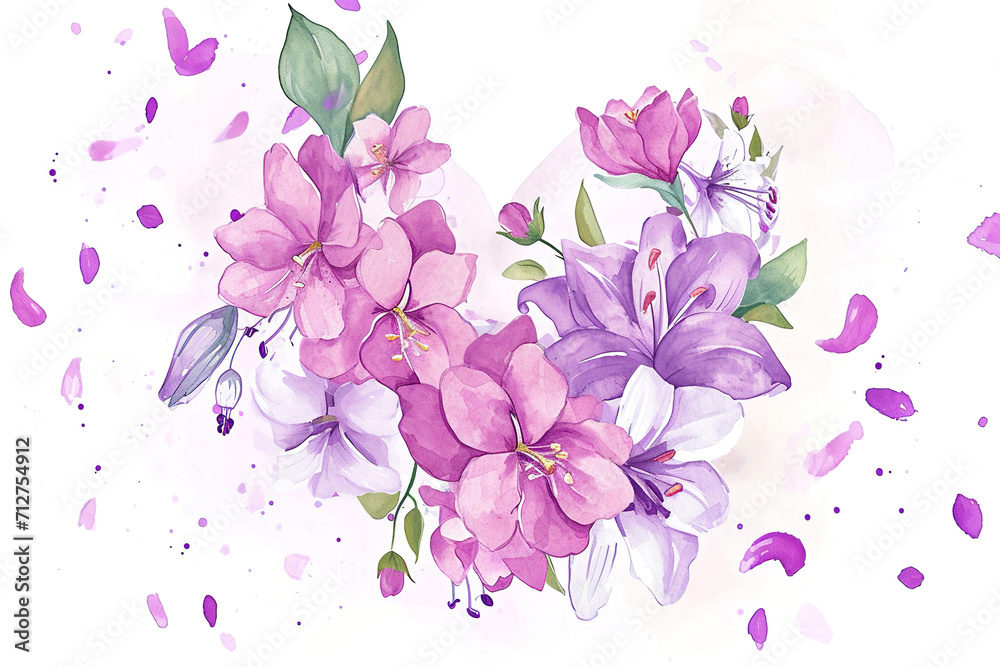 greeting love and floral cards for mothers day, birthdays, baby or bridal shower, flowers in pastel colors greeting love and floral cards for mothers day, birthdays, baby or bridal shower, flowers in pastel colors