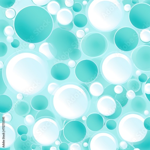 2D pattern white and light cyan bubble pattern simple lines