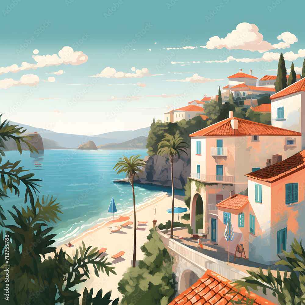 Fototapeta premium holiday in Portugal (generative AI)