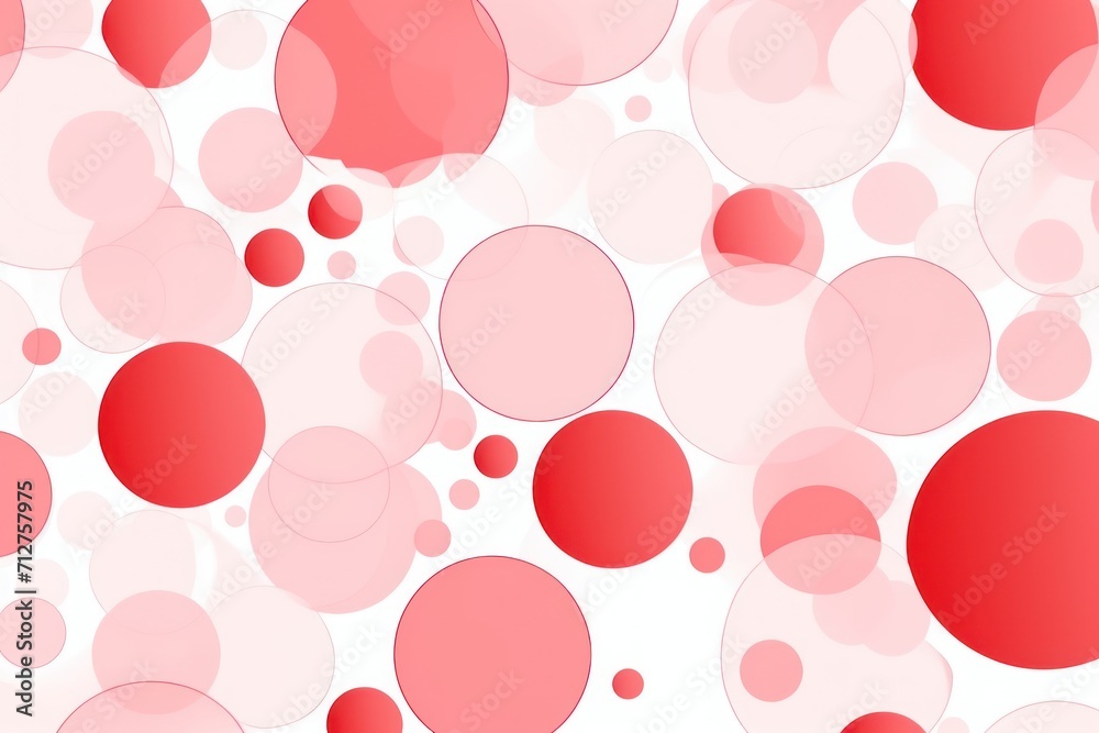2D pattern white and light ruby bubble pattern simple lines