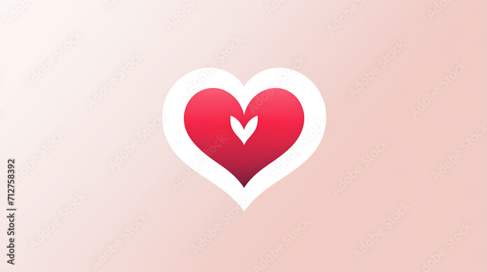 Love symbol heart couple valentine , Generate AI