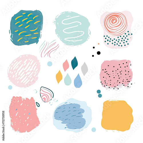 free vector set free hand doodle shape