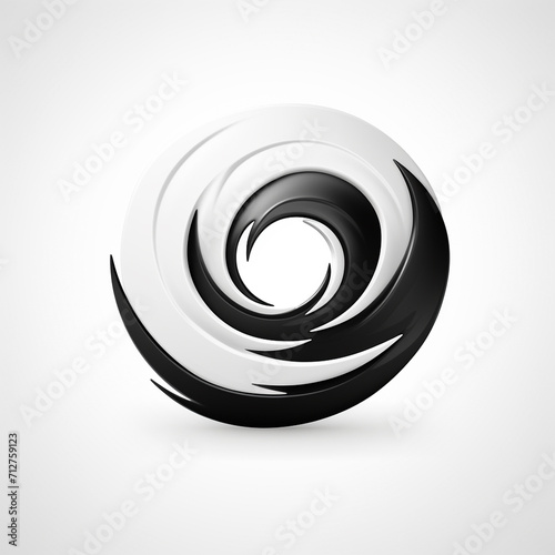 Vortex tornado symbol logo white background , generate AI