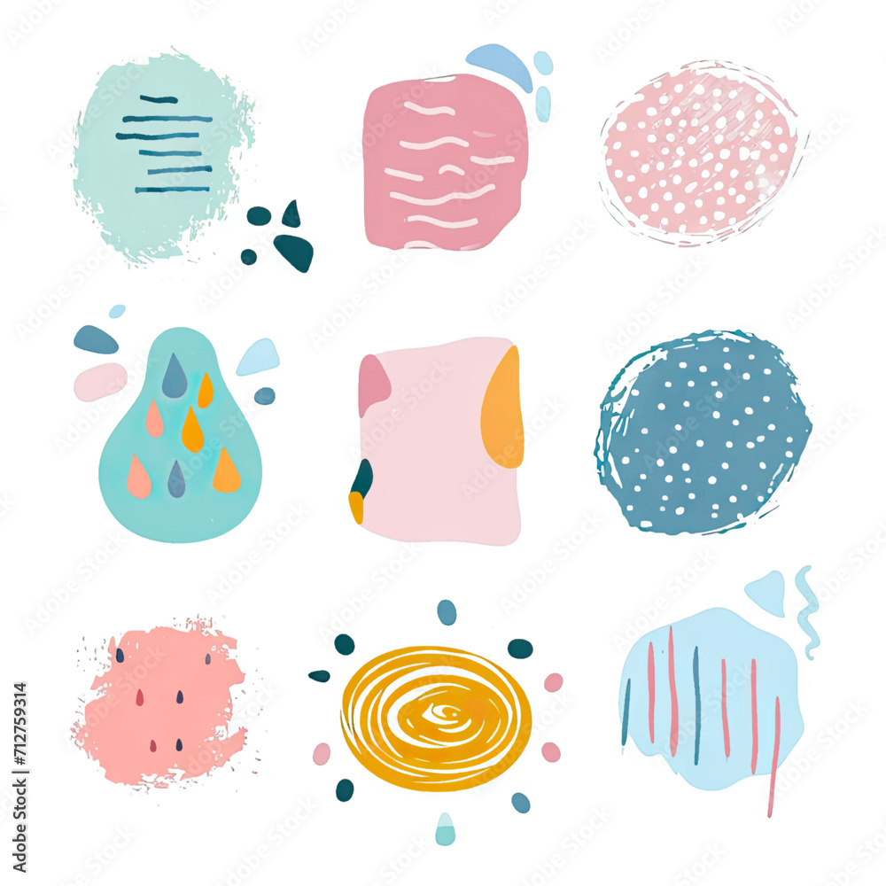 free vector set free hand doodle shape